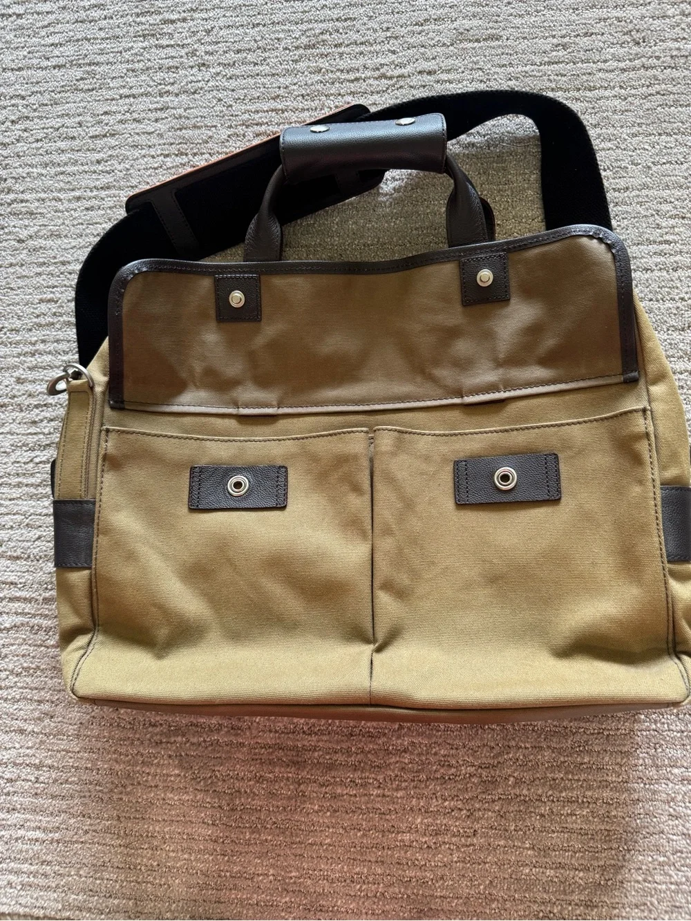 Vintage Jack Spade Warren Street Canvas & Leather Commuter Briefcase